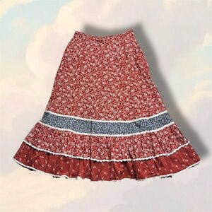 VTG Gunne Sax Gunnies prairie floral midi skirt